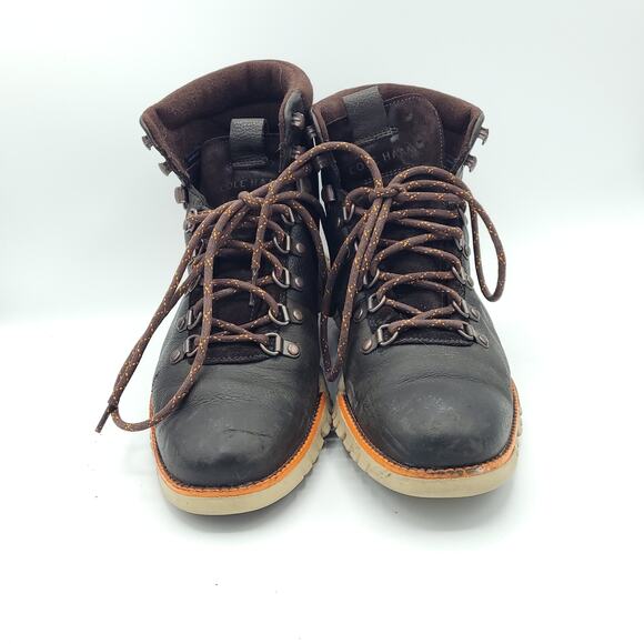 Mens Cole Haan ZeroGrand Hiker GrandOS Boots Brown Leather C29484 men\'s size 8.5 main image 7